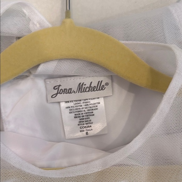 Floral Dress with Blue Tulle Skirt - Picture 4 of 4